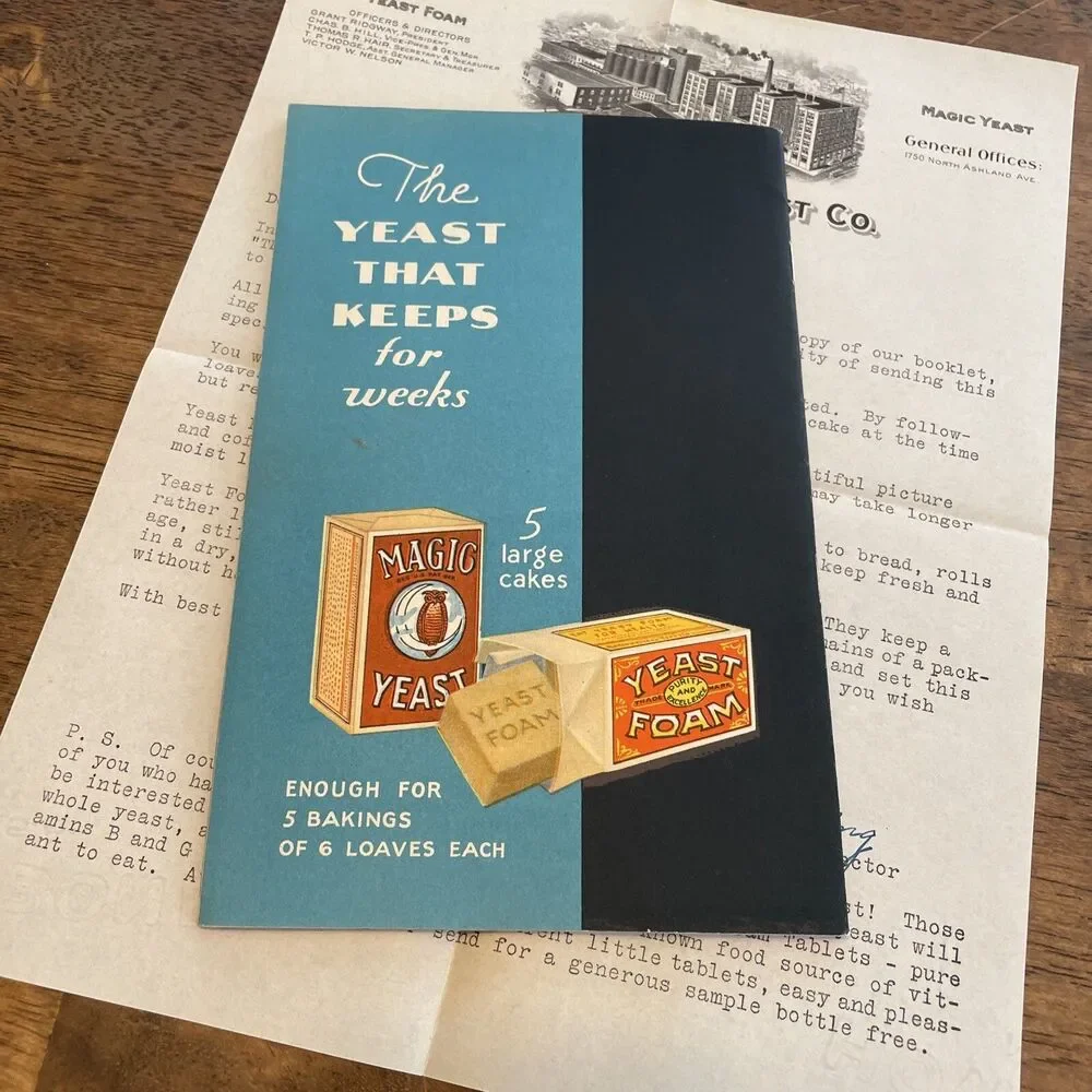 Vintage Yeast Recipes Booklet Northwestern Yeast Co. Chicago Art Baking Bread